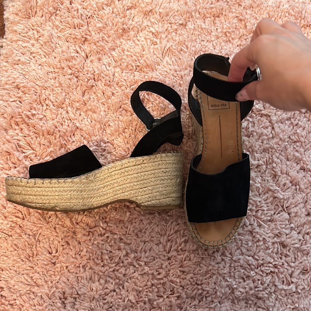 Dolce Vita black platform wedge